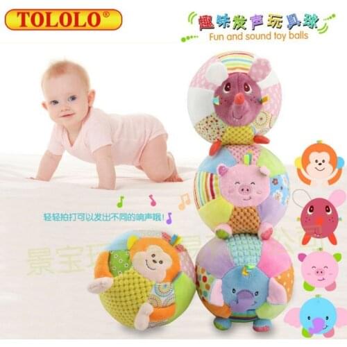 Monkey ringing ball multifunctional cognition fun kids lovely color educational cute shape good helper sound plush soft baby toy