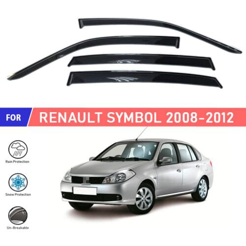Window deflectors for Renault Symbol 2008-2012 car window deflector wind guard vent sun rain visor cover car styling