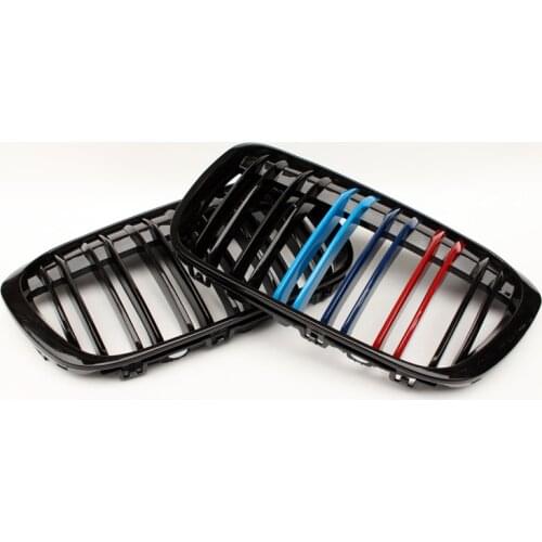 3 Color Front Grill For Bmw F20 F22 E46 E90 E92 F30 F34 F32 G30 E39 E60 F10 E84 F48 X3 X4 X5 X6 X7 F12 F01 F07 Dual LInes Grills