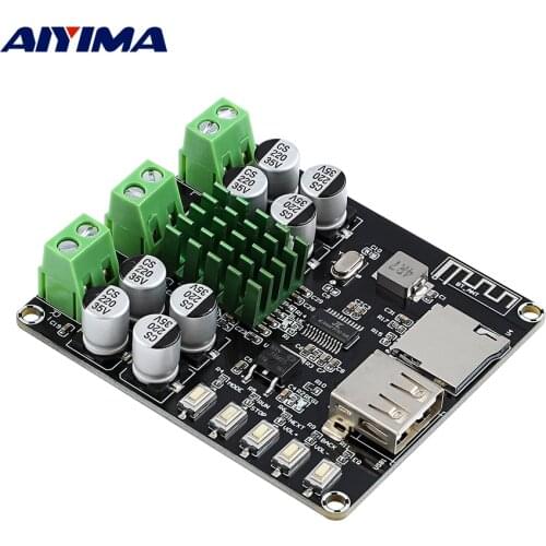 AIYIMA TPA3116D2 Bluetooth-compatible Power Amplifier Board 50Wx2 Home Theater Hifi Stereo Amplificador Support TF Card Mini Amp