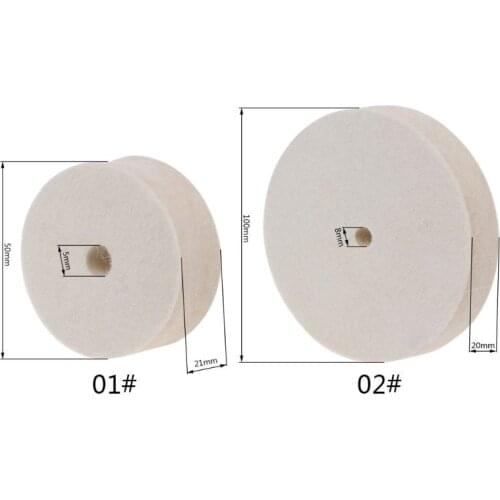 2/4 Inch Polishing Buffing Grinding Wool Felt Wheel Polisher Abrasive Disc Pad For Bench Grinder Rotary Tool