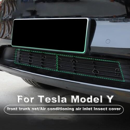 Car Grille Front Bumper Net Air Conditioning Air Inlet Protection Net Air Conditioning A/C Intake for Tesla Model Y Accessories