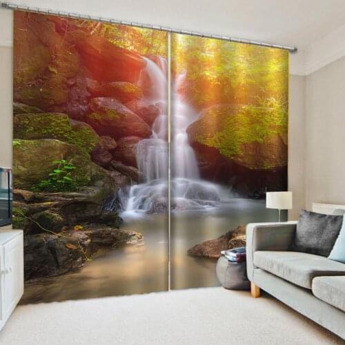 Curtains Decoration European 3D Curtains For Living room Blackout nature scenery landscape curtains Decoration curtains