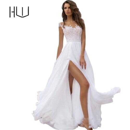 Bridemaid Wedding Dresses Plus Size 2021 Lace Chiffon Ball Evening Gown Slit Dress for Women Elegant Ladies Wear Maxi Vestidos