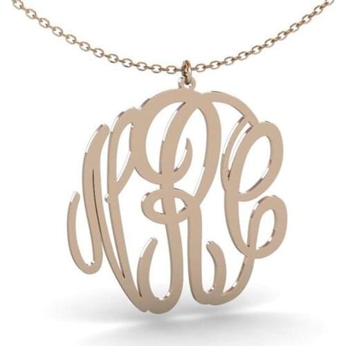 Ufine Personalized name initials fashion Custom Monogram pendant Necklace cooper high quality pendant necklace N2150