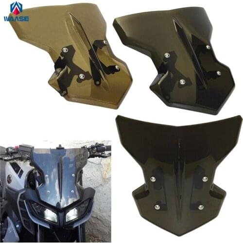 Waase MT09 17-20 Motorcycle Windscreen Windshield Shield Screen For Yamaha MT-09 FZ-09 FZ09 2017 2018 2019 2020
