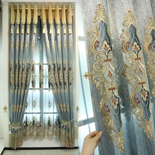 Custom curtains American cotton jacquard simple modern living room bedroom pink cloth blackout curtain tulle valance drape