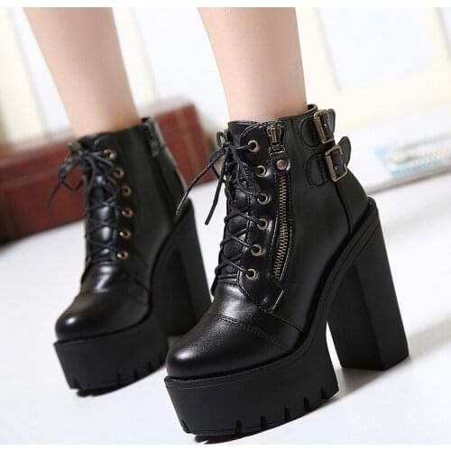 Korean Version Of Solid Color Sexy High Heels 14 Cm Short Tube Ladies Single Boots Spring And Autumn Fashion Hot Sale
