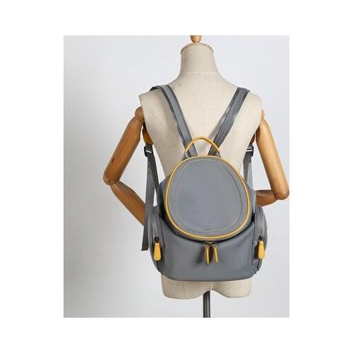 Women personliaty nylon fashion small backpack for female casual daily travel black blue grey shoulder bag
