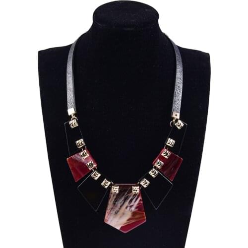 Fashion Leather Cord Statement Necklace 2020 Womens Pendants Vintage Weaving Collar Choker Necklace Femme Wedding Jewelry Gifts