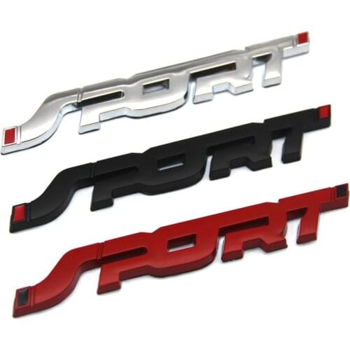 1 Pcs 3D Metal SPORT Logo Emblem Badge Sticker Universal Car Trunk Fender Decal Accessories