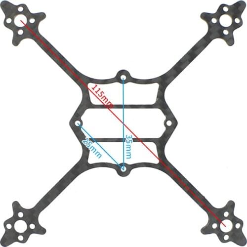 115mm Wheelbase Bottom Plate 3K Carbon Fiber for Happymodel Crux3 Quadcopter FPV Racing Drone