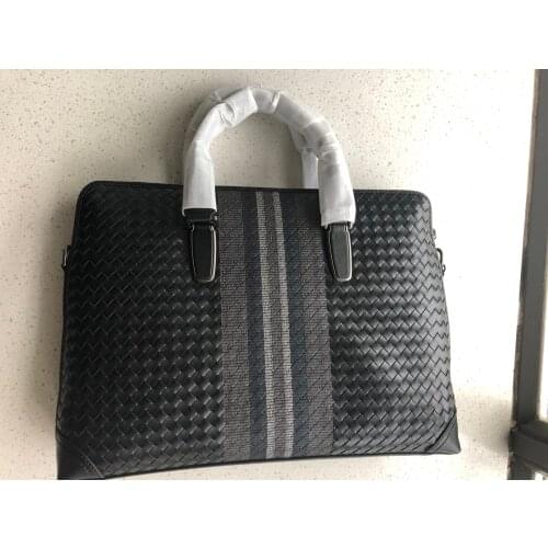 2020 HandBag Mens Luxury Brand Business Briefcase Genuine Cow Leather Woven Bag Fashion Shoulder Bag ComputerBag Large Capacity