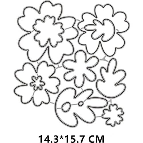 2021 New Combine Flower In Layers Cuting Dies DIY Scrapbooking Embossing Paper Photo Frame Stamps Crafts Template Mould Stencils