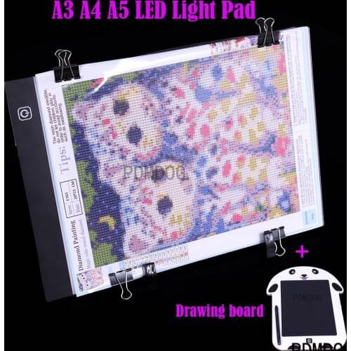 5d Diamond Painting Led Light Pad A5/A4/A3 Led Drawing Board Tablet Diamond Painting Accessories With child drawing board