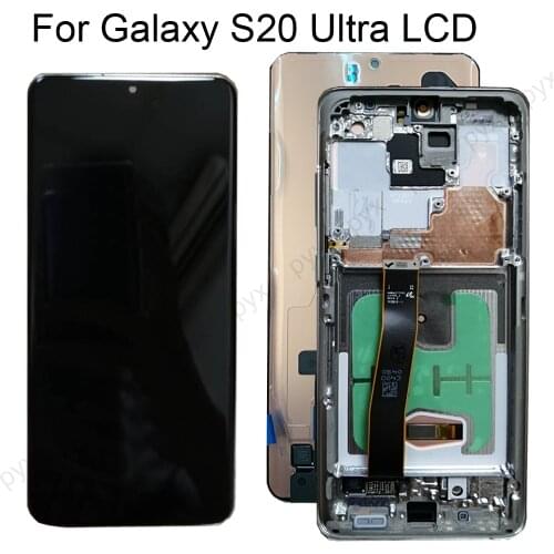6.9" New Original AMOLED For Samsung Galaxy S20 Ultra Lcd Display Touch Screen Digitizer For Samsung S20Ultra G988F G988B/DS LCD