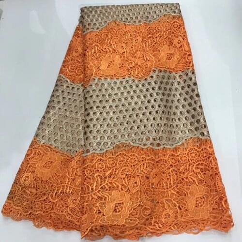 African Cord Lace fabric Swiss Lace Guipure Lace fabric Embroidery 2020 France Water soluble Wedding Christmas party dress