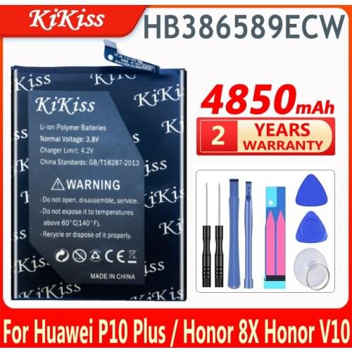 4850mAh For Huawei P10 Plus VKY-AL00/ Honor 8X/ Honor View 10 V10 /Honor View 10 Lite/ Mate 20 Lite Phone Battery HB386589ECW