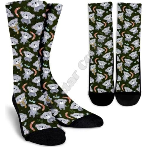 Australia Koalas Pattern Crew Socks 3d Printed Men For Women Funny socks fashion long Socks