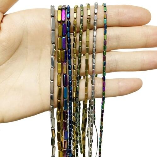 Natural Stone Hematite Loose Spacer Beads For Jewelry Making DIY Strand Bracelet Necklace Small Accessories Finding 15'' B458