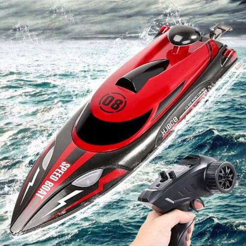 Ewellsold 2.4G Premium Quality HJ808 RC Racing Boat 35km/h High Speed Remote Control Racing Ship Water High Speed Boat Children