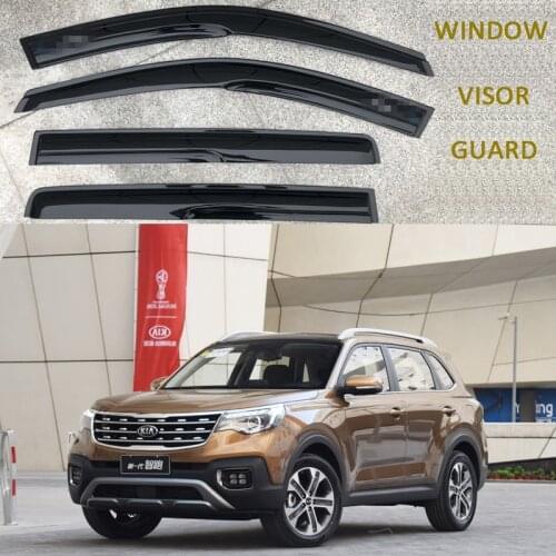 Car Door Window Wind Visor Moulding Awnings Shield Rain Sun Wind Guard Vent Shade For KIA Sportage 2018 2019 2020