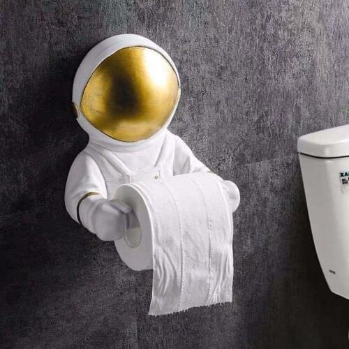 Nordic Creative Astronaut Tissue Holder, Creative Astronaut Toilet Roll Roll Shelf