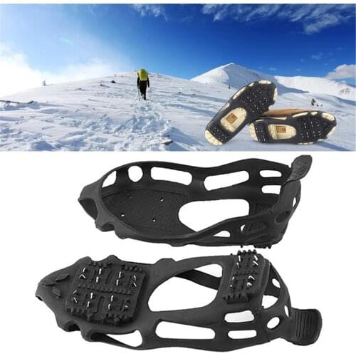 1 Pair 24 Teeth Ice Gripper Anti-Slip Shoes Spike Grips Cleats Winter Outdoor Climbing Snow Over Shoes Covers Crampons 2021