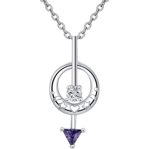 Lucky Charm Silver Color Pendants For Women Jewelry Necklace Lady Accessories Fashion Jewelry Pendant Stone AN323/bcbajtia