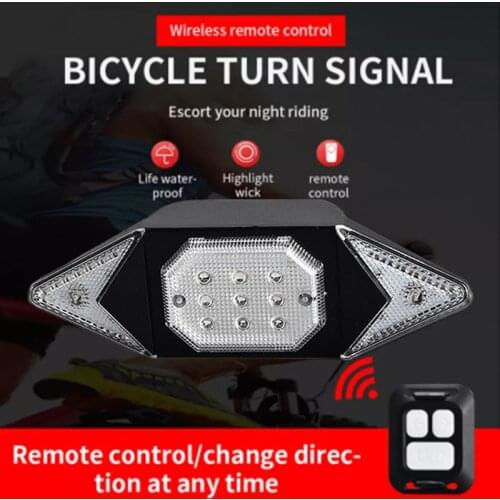 Flashing Bike Backlights Rechargeable Wireless Remote Control Bicycle Rear Tail Light Bicycle Safety Warning Turn Signals Light