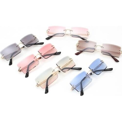 Fashion Cycling Sunglasses Women Rectangle Sunglasses Summer Frameless Sunglasses Men Polarized Glasses Outdoor Sun Protection