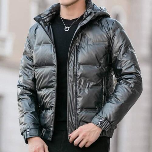 Down Jacket Mens Autumn and Winter Short Thickening Trend Hooded New Male 80 Duck Down Coat Top
