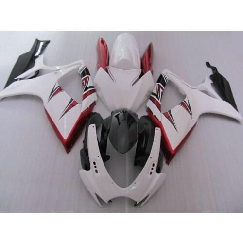Injection Mold Fairing kit for SUZUKI GSXR600 750 K6 06 07 GSXR 600 GSXR750 2006 2007 Red white black Fairings set+Gifts SB102