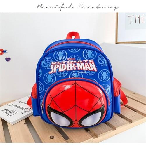MARVEL SPIDERMAN Backpacks Super heroes New School Bag Kids Children Cartoon Bags 3D stereo Children Boys Kindergarten Backpack