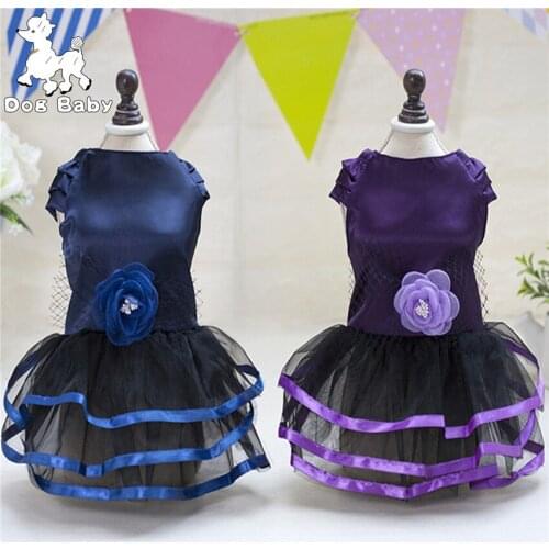 New Pet Dog Cat Summer Clothes Dresses For Puppy Small Dog Dresses Flowers Lace Vintage Poodle Teddy Shirt robe pour chien