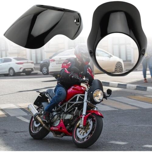 Motorcycle Headlight Fairing Cafe Racer 8inch Windshield Cover for Triumph BONNEVILLE T100 T120 For Honda Ducati Monster CB150