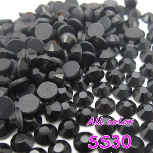 SS30 All Colors Glass Strass Crystal DMC Iron-on Rhinestone Glass Strass стразы Hot Fix Rhinestones Wedding Dress