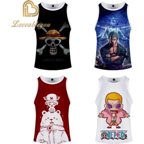 3d Printed One Piece Gym Tank Top Unisex Fashion Fitness Sleeveless Shirt Anime Singlet Bodybuilding Tank Tops Summer Vest