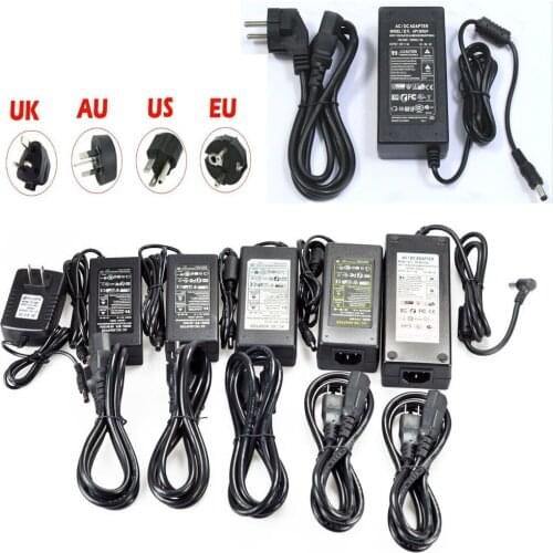 AC 100V-240V DC 12V Lighting Transformer 1A 2A 3A 5A 6A 8A 10A Power Supply Adapter Converter For 5050 5630 LED Strips Light CCT