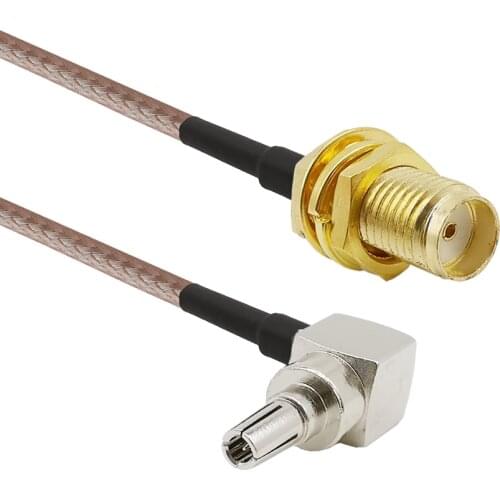 3/6/9M RG316 Cable CRC9 Male Plug Right Angle to SMA Female Jack Pigtail SMA to CRC9 Connector