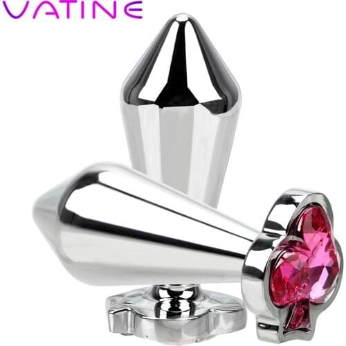 VATINE Plum Flower Shape Anal Plug Adult Products Prostate Massager Butt Stimulation Sex Toys For Woman Men Metal Butt Plug