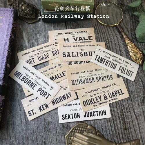 Vintage Railway Ticket Thick Card Material DIY Scrapbooking junk journal Base Collage Decoration Material Card
