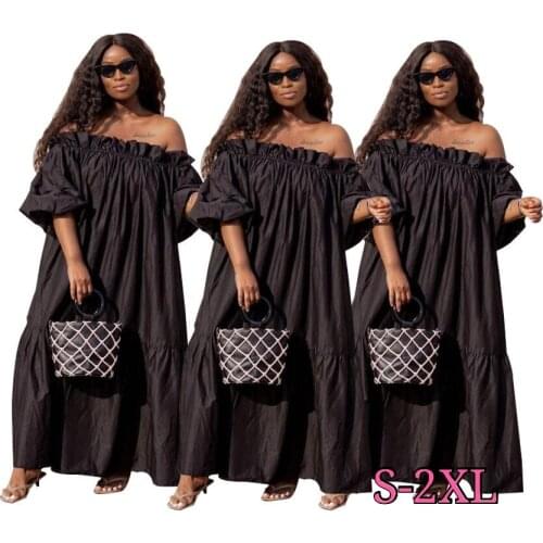 Womens plus size dress sexy polka dot A-line skirt one-shoulder fungus pleated dress