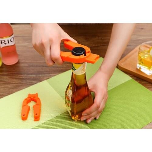 1PC Home Creative Multifunctional Tool Plastic Bottle Opener Manual Non-slip Can Opener Kitchen Gadgets Cooking Tools OK 0847