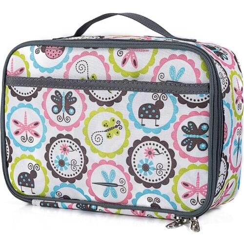 10PCS / LOT Oxford Insulated Lunch Bag Large Capacity Women Men Travel Waterproof Picnic Lunch Tote Food Container Tote Pouch