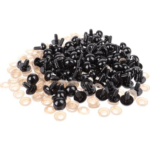 100sets Findings Stuffed Toys Glitter Safety Eyes Nonwovens Hard Washer Clear Plush Doll Round Plastic Safety Eyes 8/10/12/15 mm