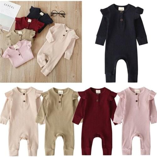 2020 Newborn Toddler Infant Baby Boys Girl Casual Romper Jumpsuit Cotton Long Sleeve Clothes Spring Fall Sunsuit Outfits
