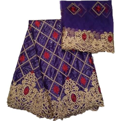2021 Bazin Riche Fabrics African DIY Fabric High Quality Embroidery African Guinea Brocade Nigerian Gele Headtie 5+2 yards/lot