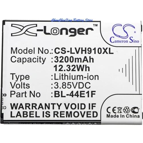 Cameron Sino 3200mAh Battery BL-44E1F for LG F800,H910,H915,H918,H990,K10 Pro 2017,LS777,LS997,LV3, M153,US996,V20,VS995
