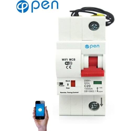 OPEN Recloser Wifi Circuit Breaker 1P 125A Remote Control Timing Switch Delay Set Function Automatic Lock Intelligent